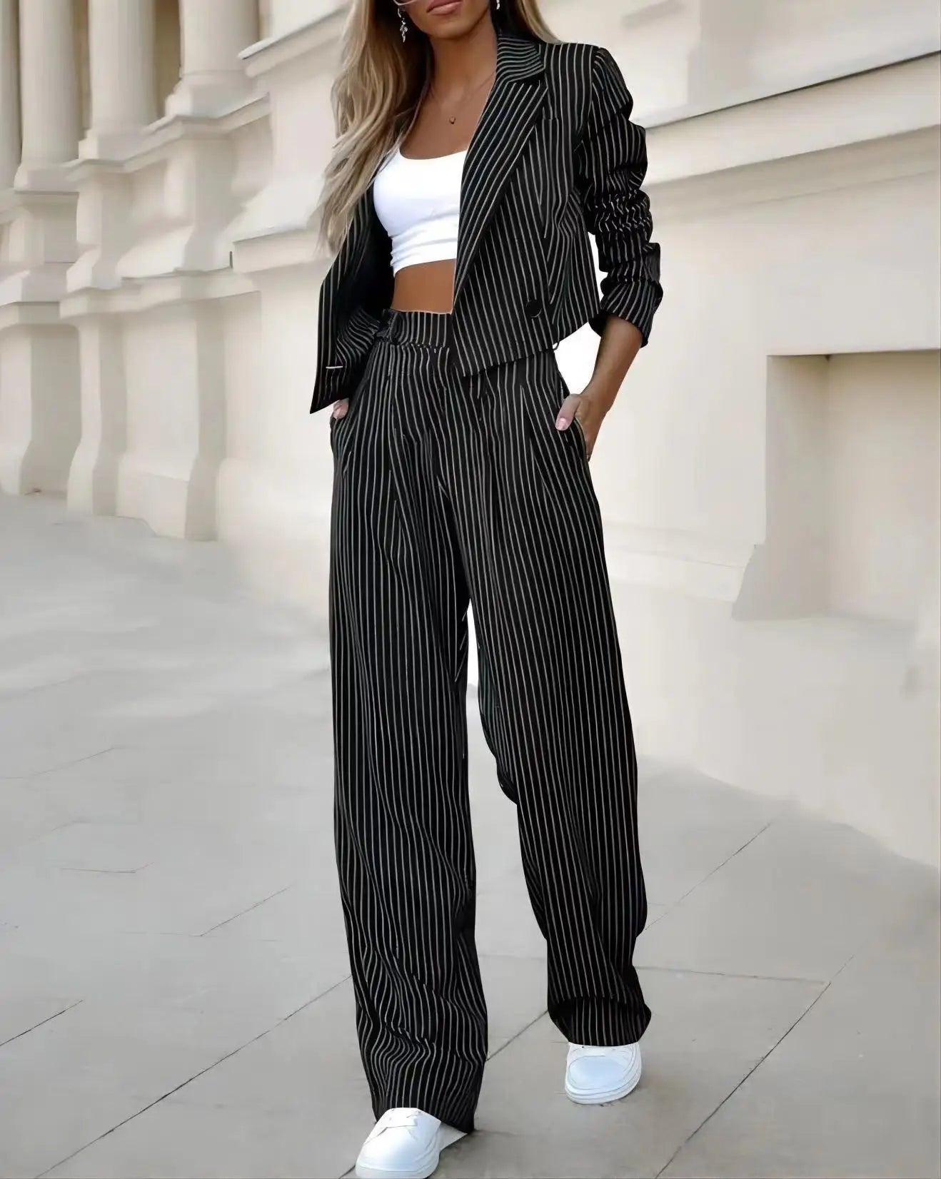 ENSEMBLE   BLAZER PANTALON CROISÉ