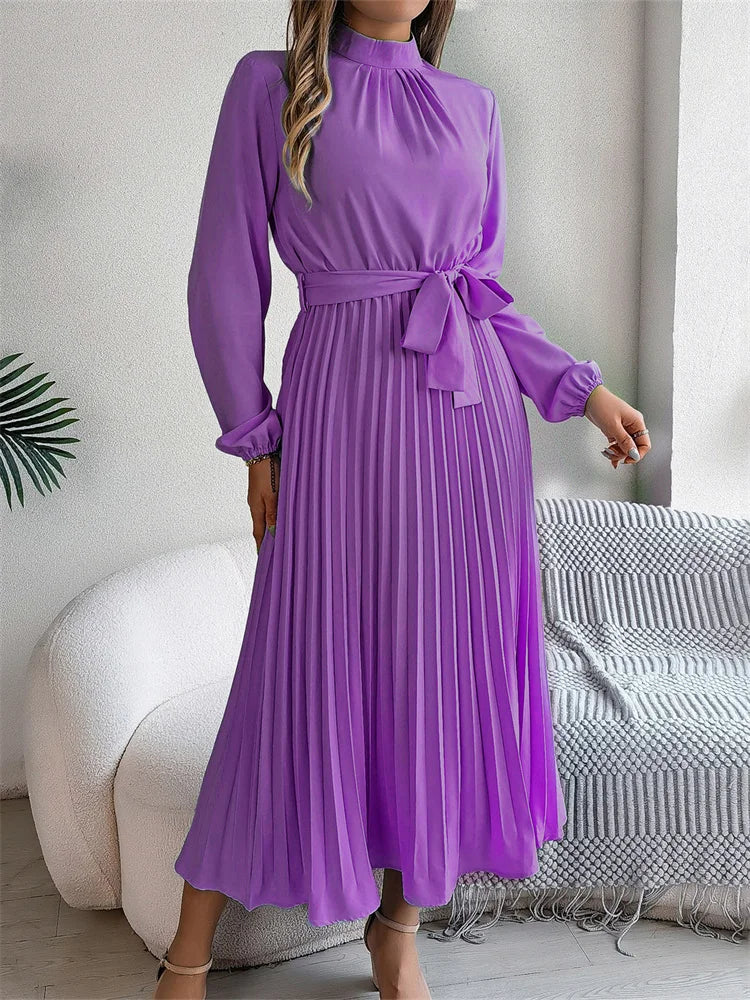 ROBE TAILLE HAUTE PLISSÉE