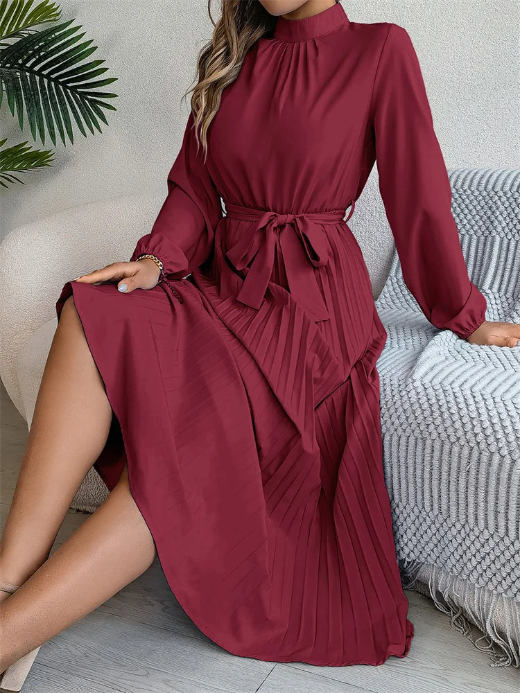 ROBE TAILLE HAUTE PLISSÉE