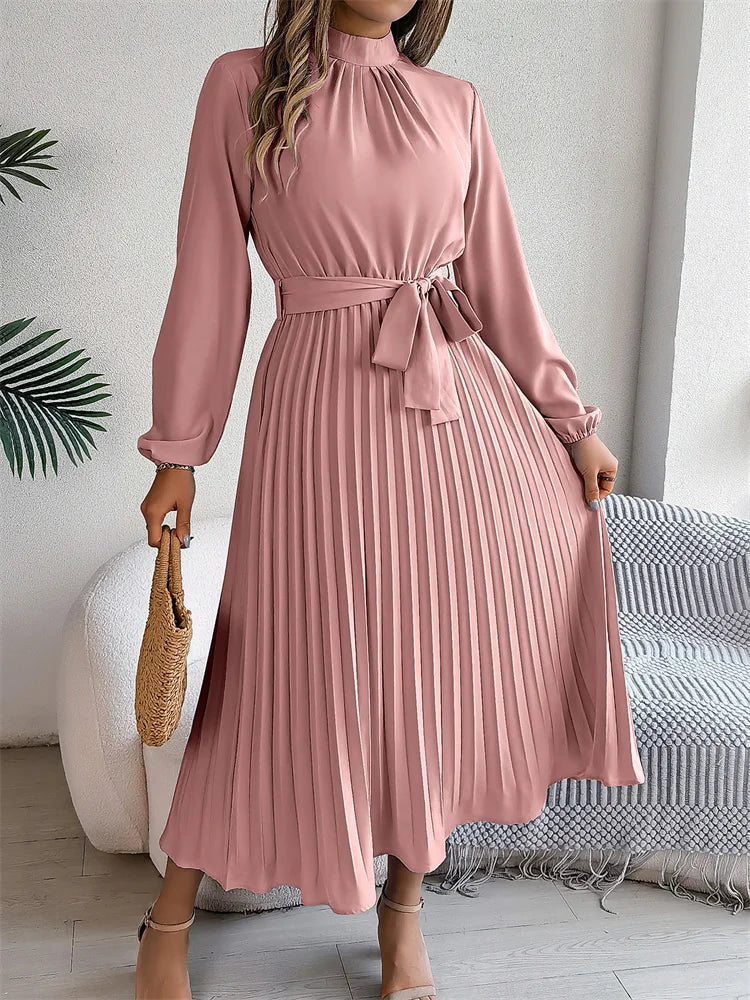 ROBE TAILLE HAUTE PLISSÉE