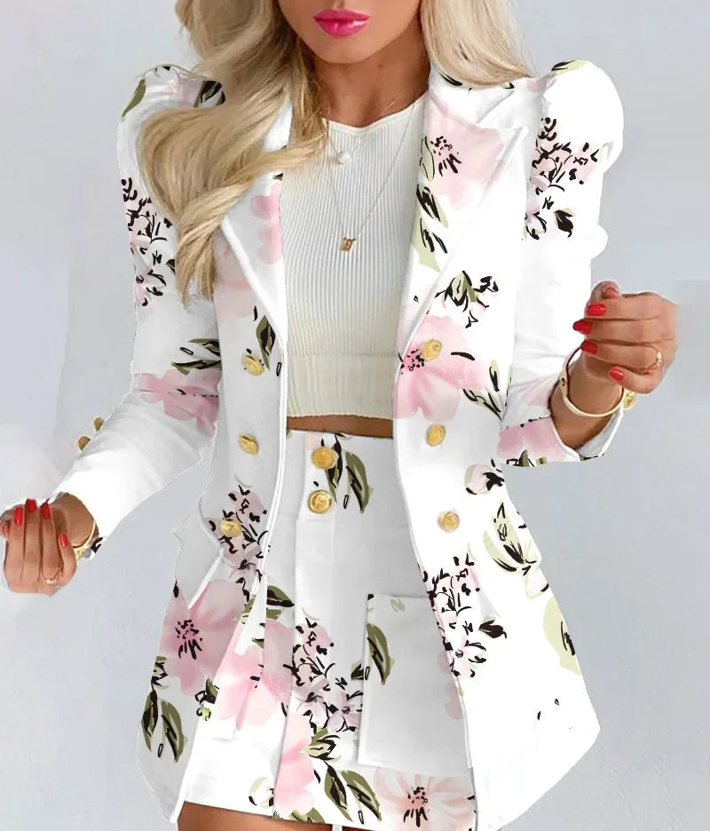 ENSEMBLE BLAZER & JUPE FLORAL