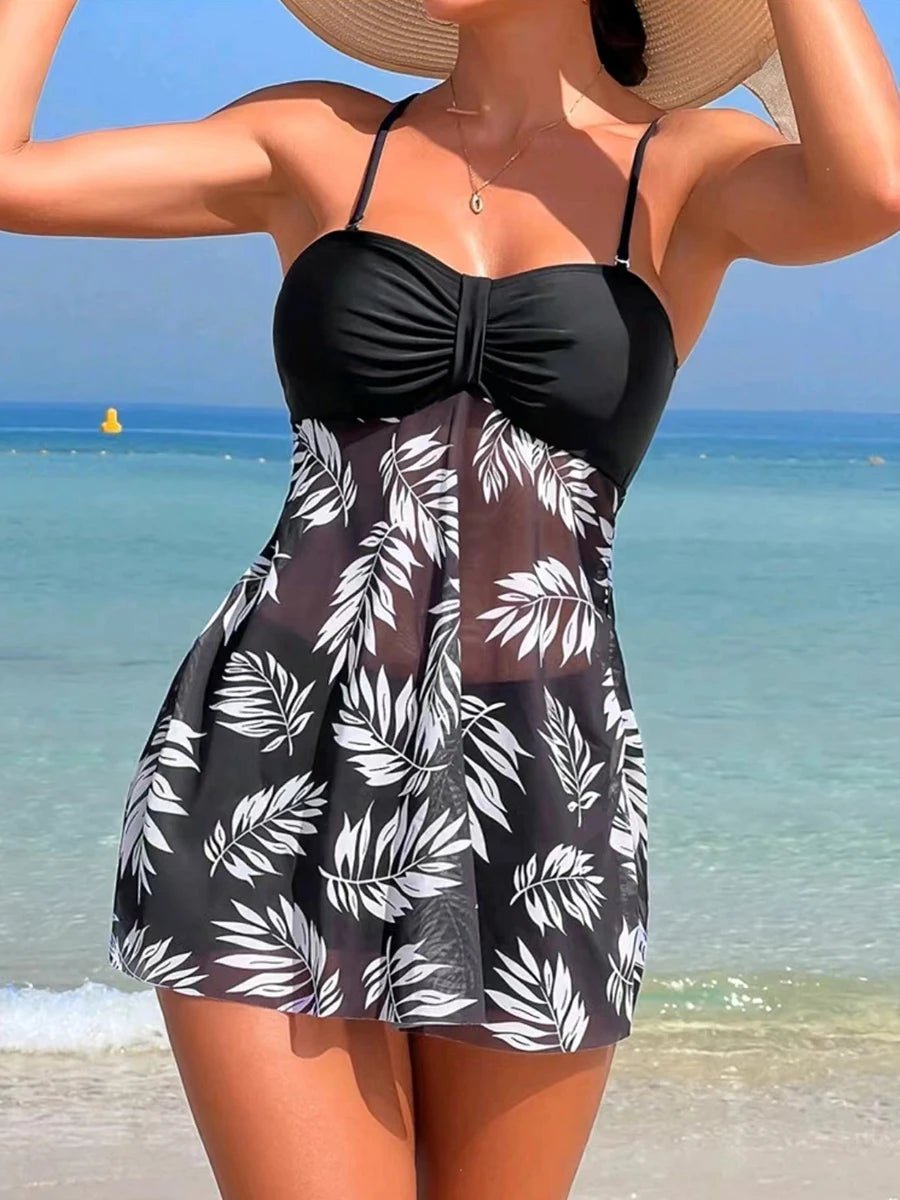 TANKINI AVEC SHORT ET MAILLOT DE BAIN