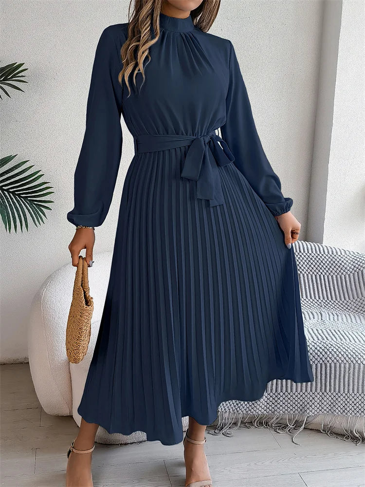 ROBE TAILLE HAUTE PLISSÉE