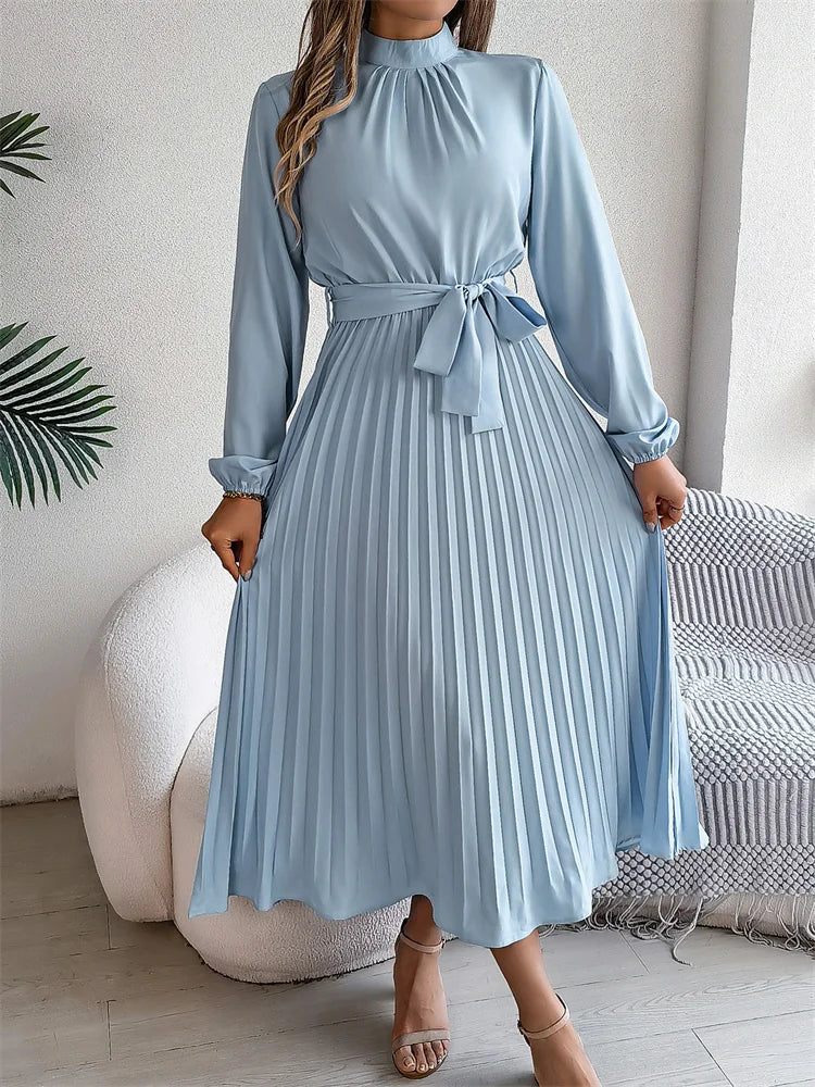 ROBE TAILLE HAUTE PLISSÉE