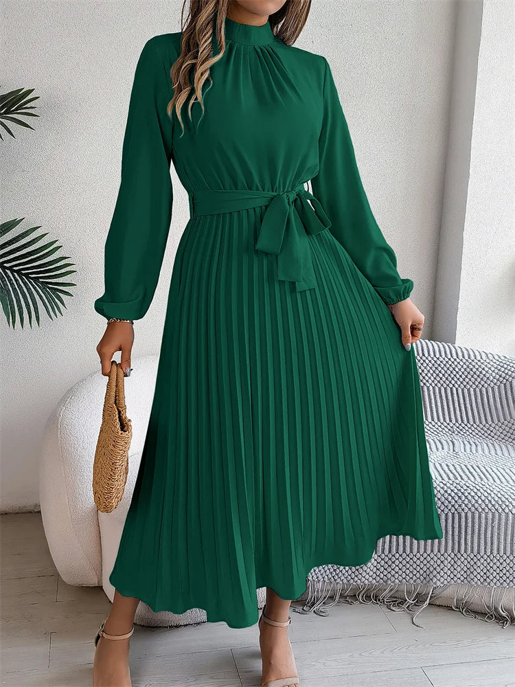 ROBE TAILLE HAUTE PLISSÉE