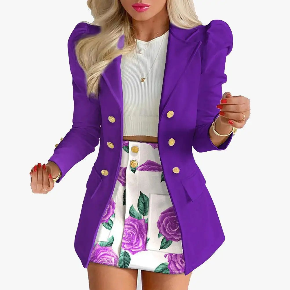 ENSEMBLE BLAZER & JUPE FLORAL