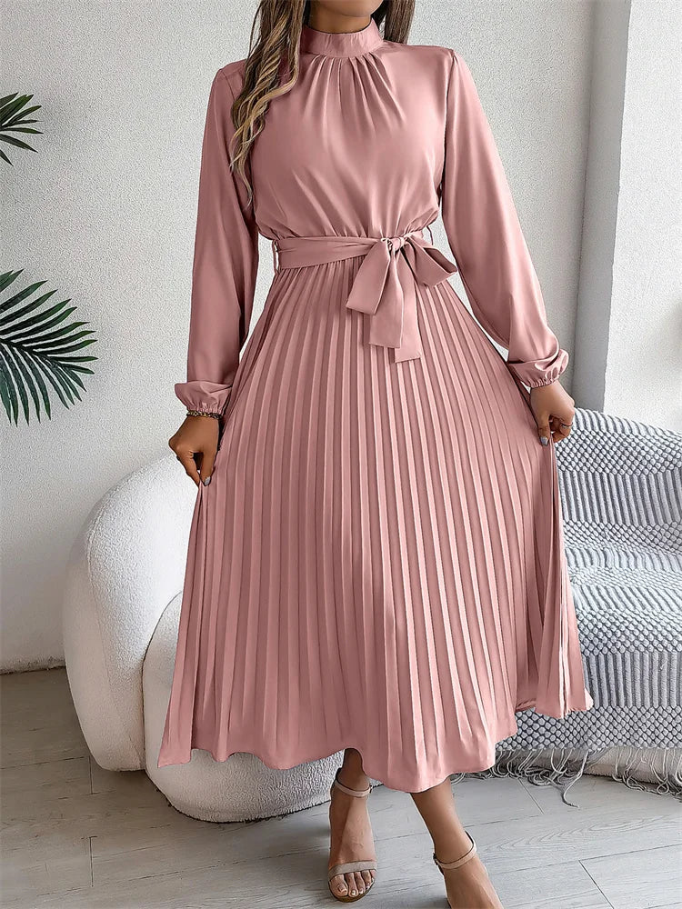 ROBE TAILLE HAUTE PLISSÉE