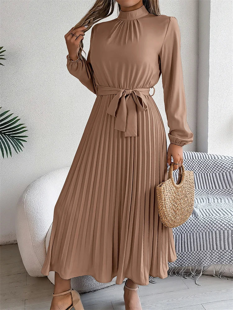 ROBE TAILLE HAUTE PLISSÉE