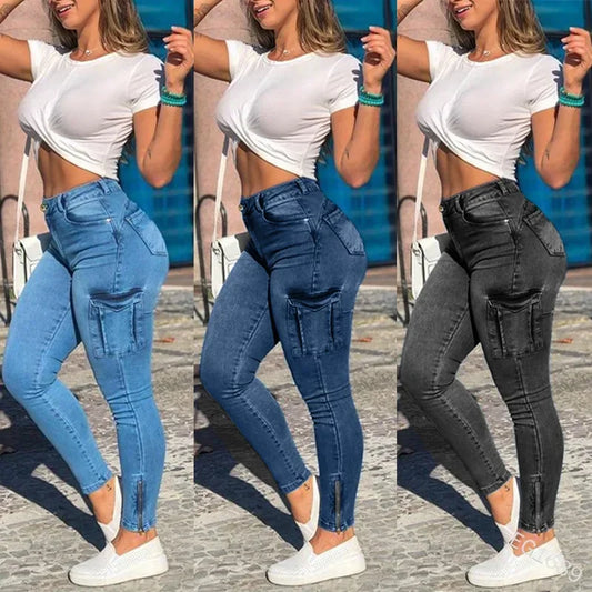 PANTALON CARGO DENIM DELAVÉ