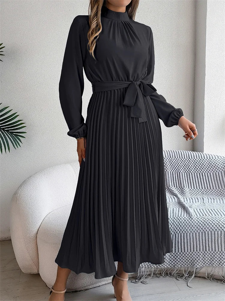 ROBE TAILLE HAUTE PLISSÉE