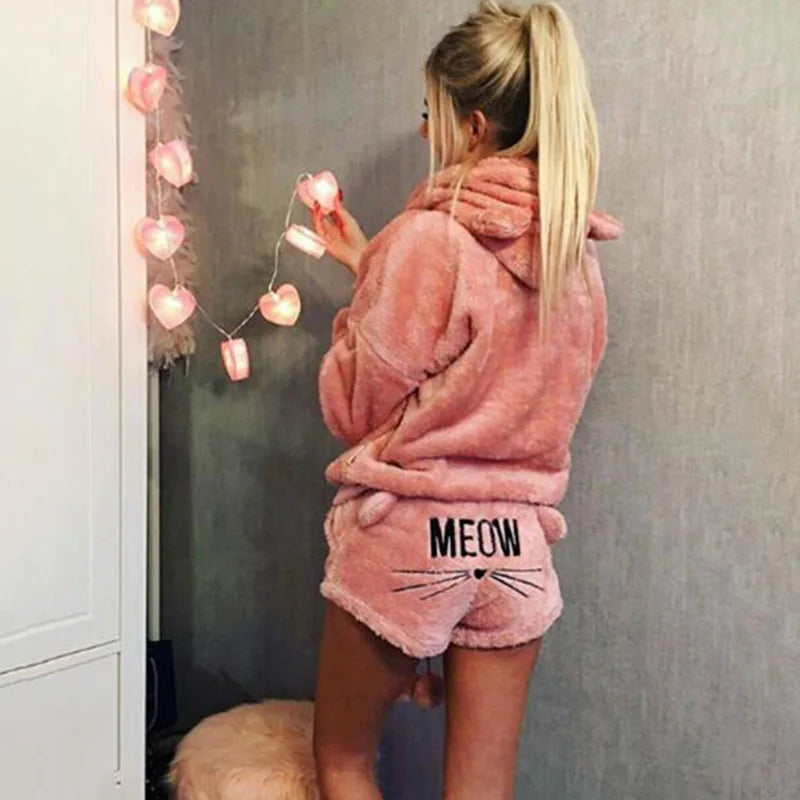 PYJAMAS CHAT CHAUD DEUX PIÈCES