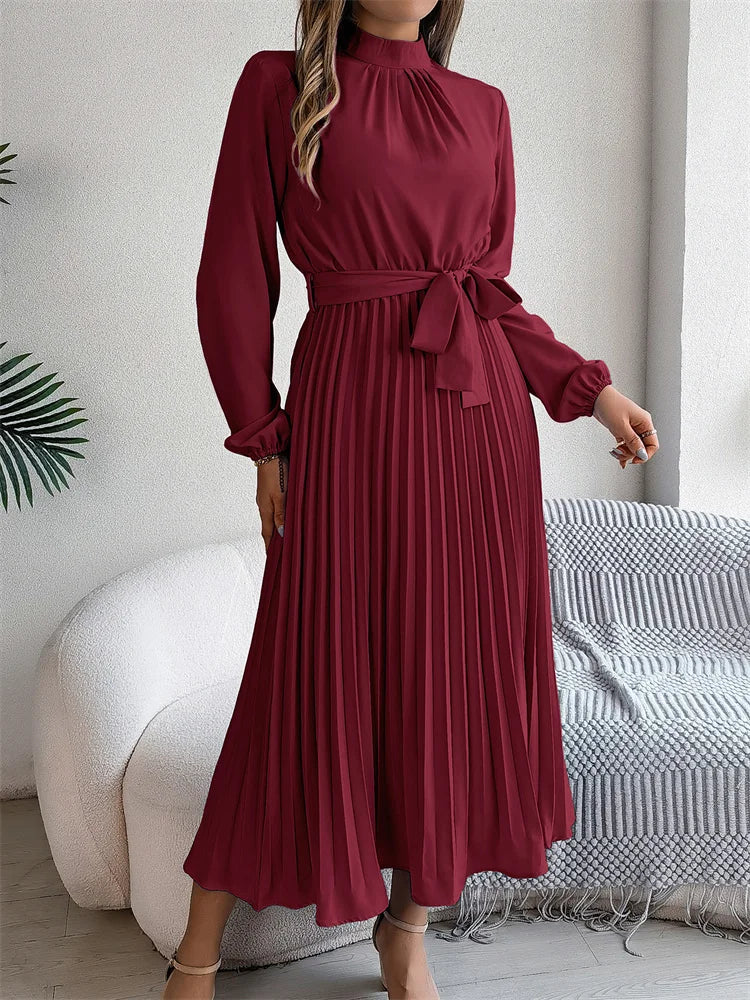 ROBE TAILLE HAUTE PLISSÉE