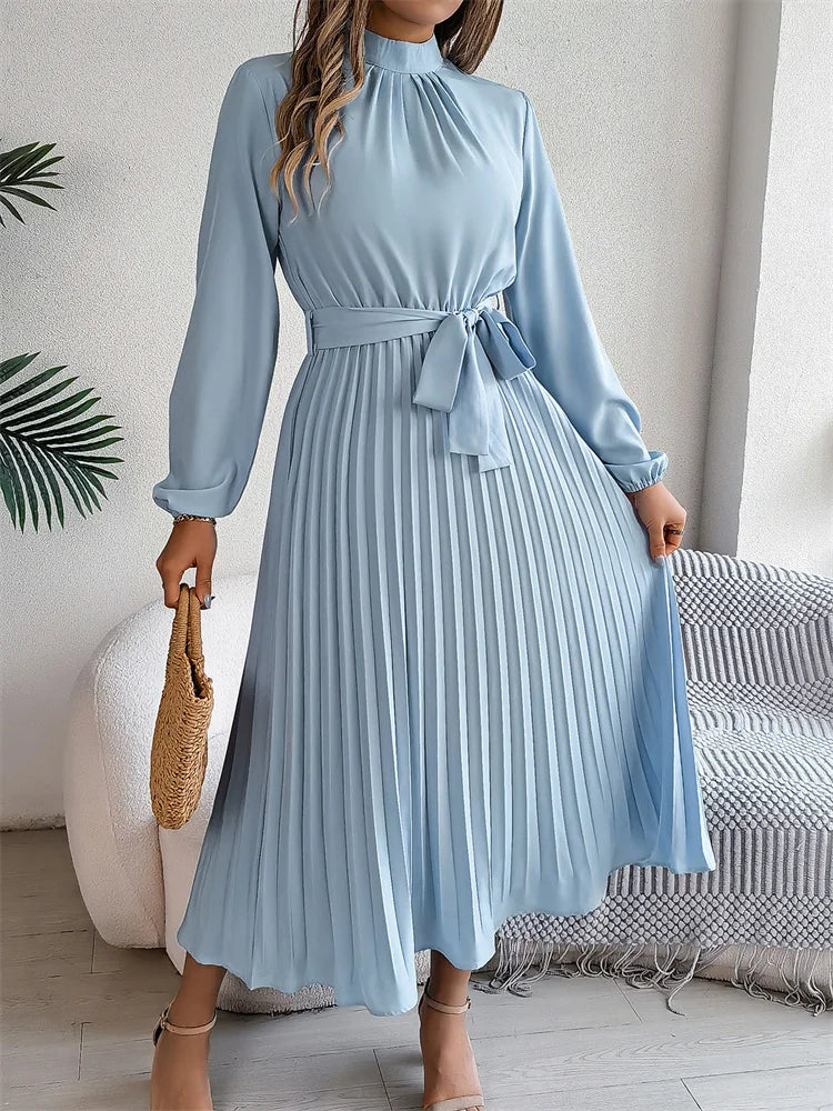 ROBE TAILLE HAUTE PLISSÉE