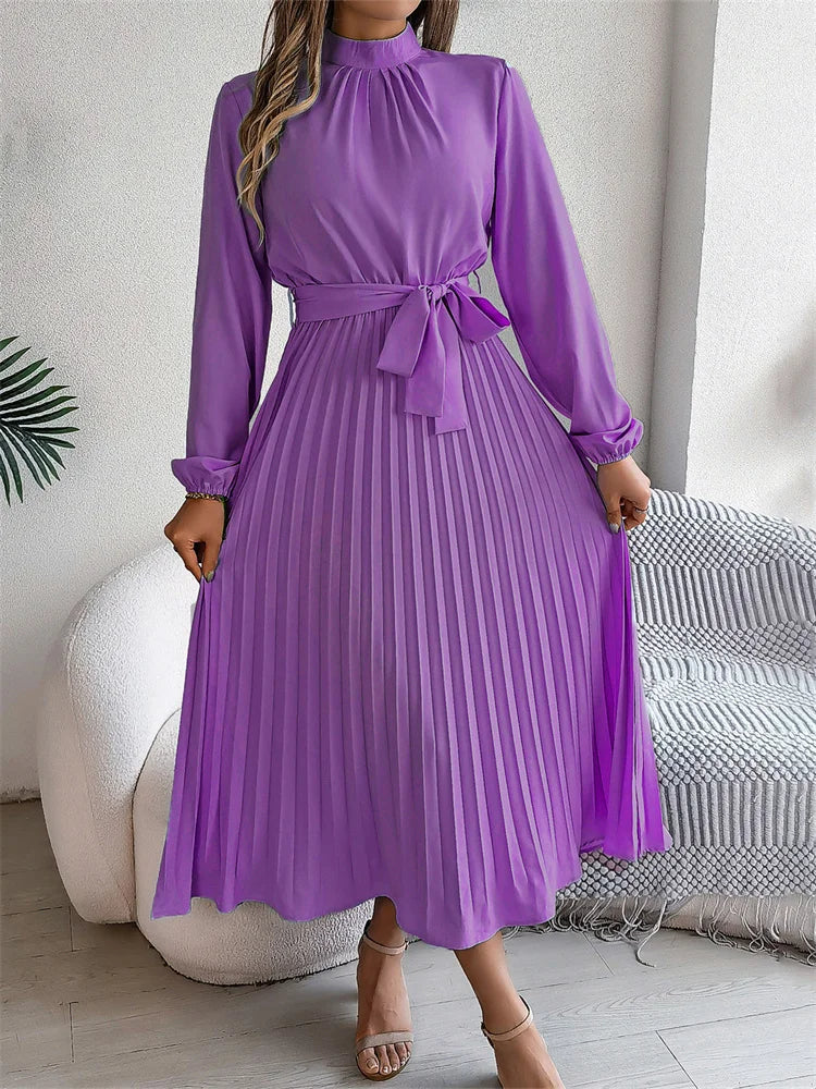 ROBE TAILLE HAUTE PLISSÉE