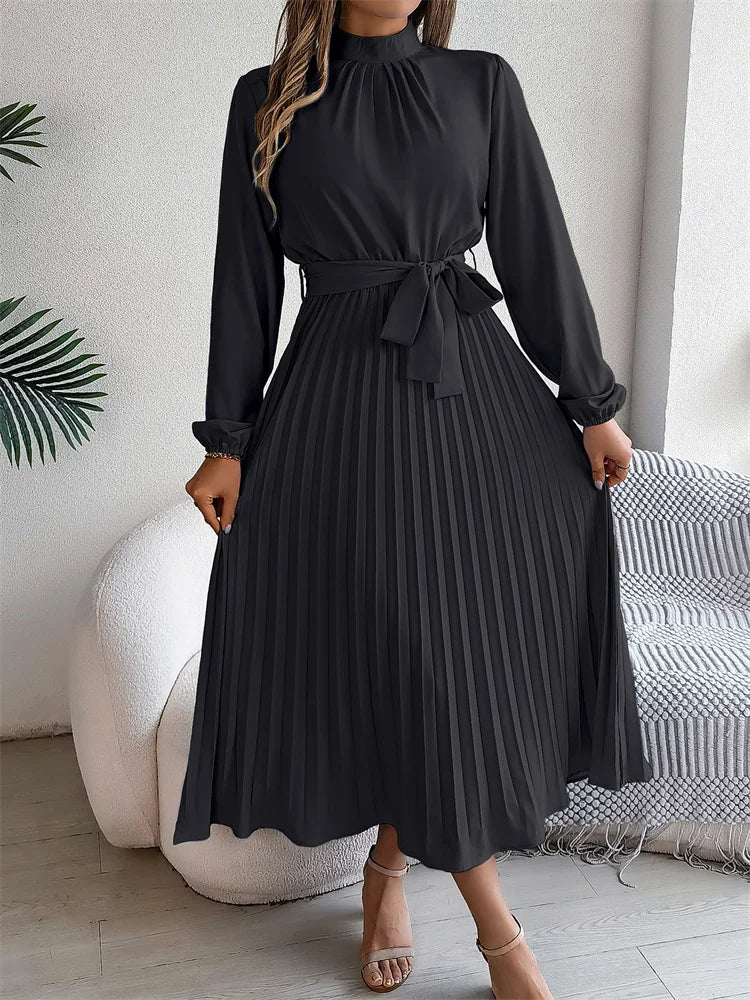 ROBE TAILLE HAUTE PLISSÉE