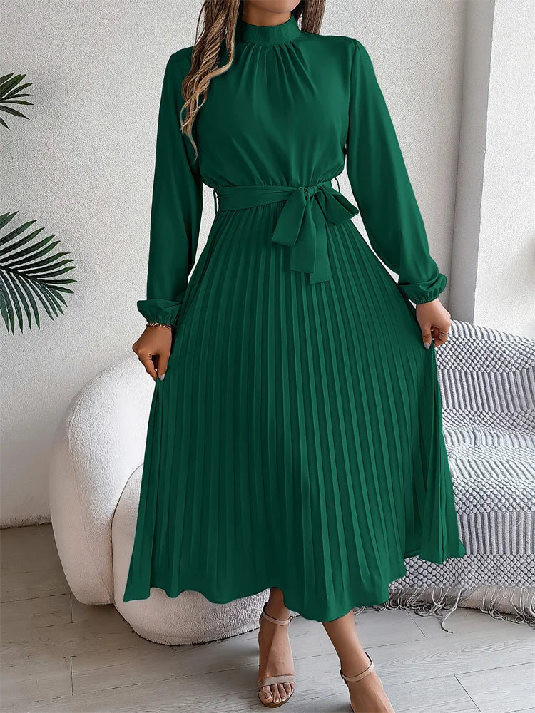 ROBE TAILLE HAUTE PLISSÉE