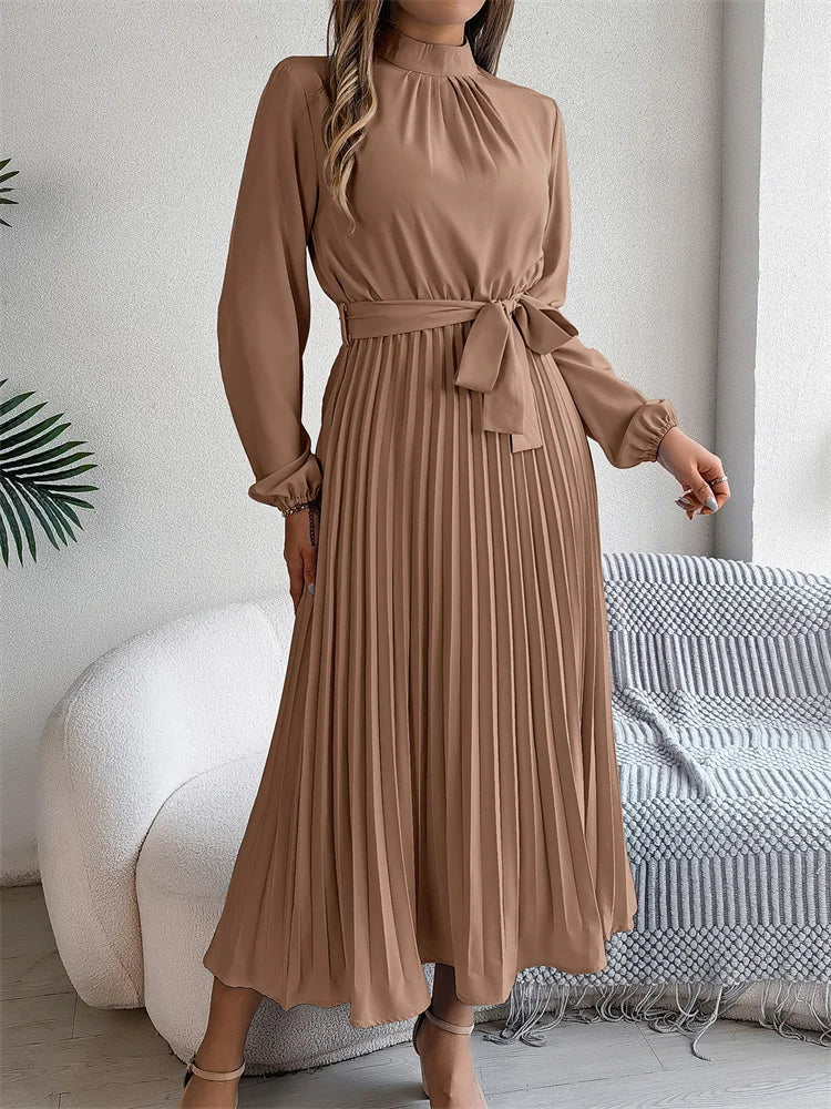 ROBE TAILLE HAUTE PLISSÉE