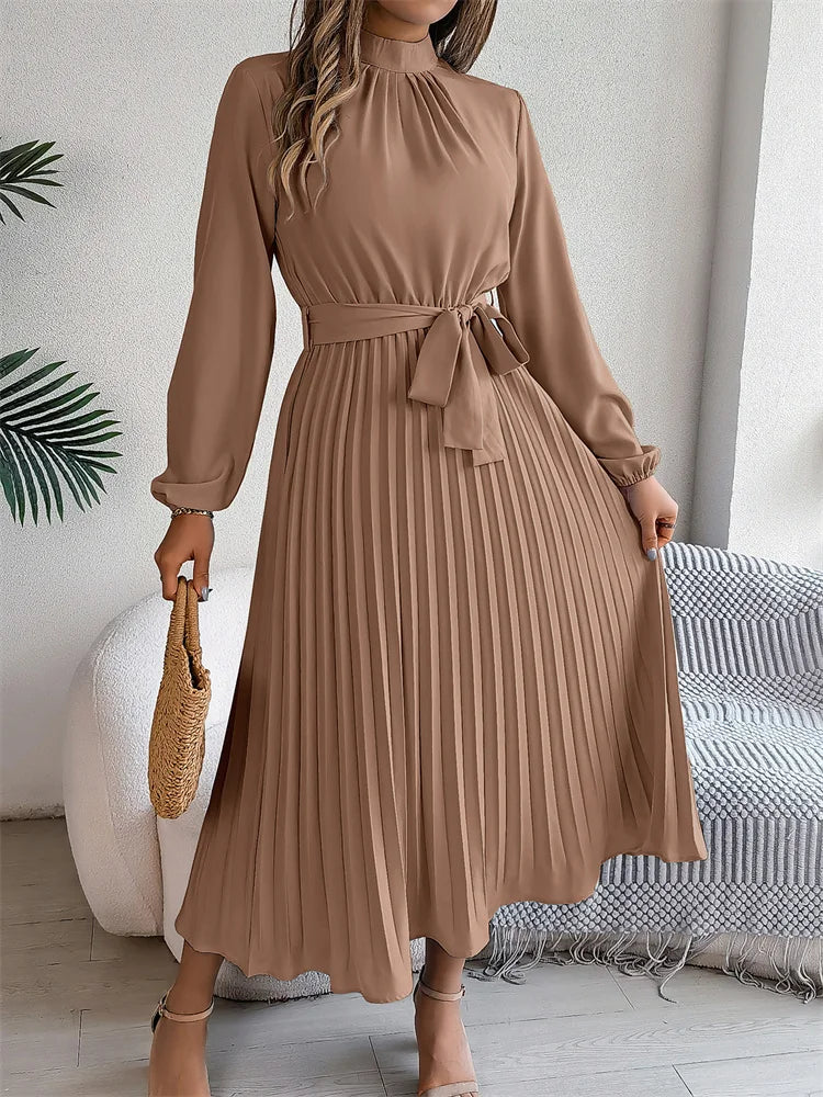 ROBE TAILLE HAUTE PLISSÉE